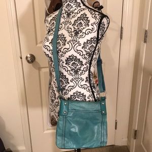 Teal Fossil Crossbody